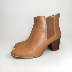 Madewell‎ The Regan Boot English Saddle Tan Ankle Leather Booties Women's SIZE 9